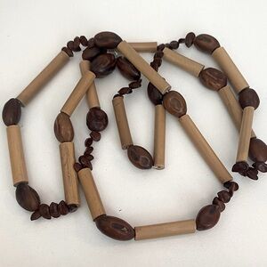 Vintage slipped over the head Wooden Beaded Necklace